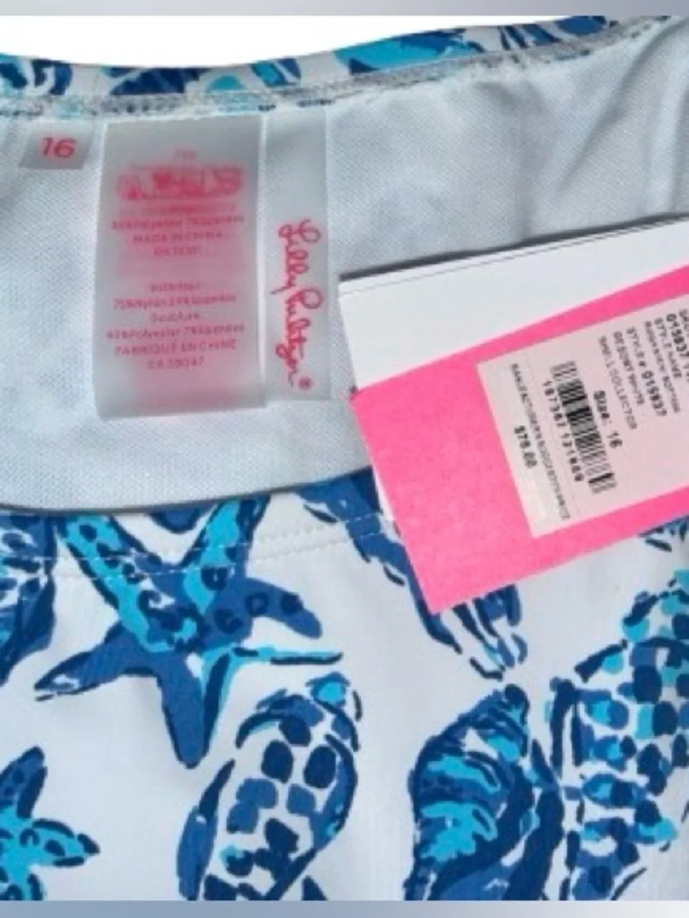 NWT Lilly Pulitzer Resort White Roga Shell Collector bikini bottom sz 16